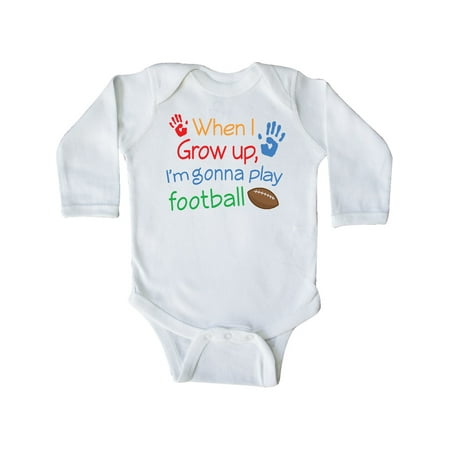 Inktastic Future Football Player Gift Baby Boy Long Sleeve Bodysuit