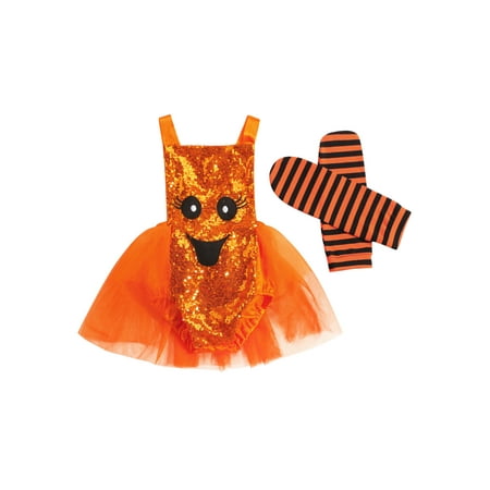 xingqing 2pcs Baby Bodysuits Halloween Ghost Patterns Square Neck Sleeveless Bodysuits + Striped Leg Warmer for Girls 0-24 Months Orange 18-24 Months
xingqing 2pcs Baby Bodysuits Halloween Ghost Patterns Square Neck Sleeveless Bodysuits + Striped Leg Warmer for Girls 0-24 Months Orange 18-24 Months