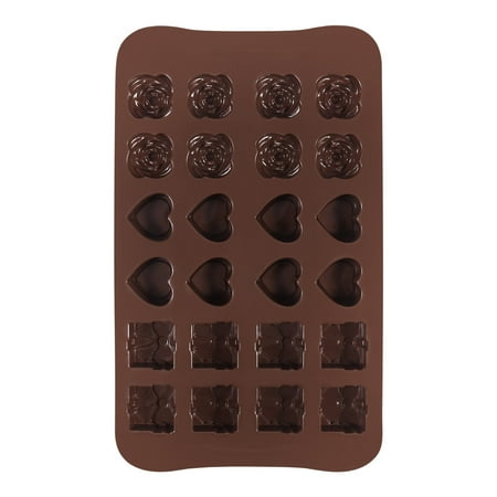NUOLUX 24 Cavity Rose Heart Gift Box Shape Silicone DIY Chocolate Candy Mould Cupcake Jelly Baking Mold (Coffee)
NUOLUX 24 Cavity Rose Heart Gift Box Shape Silicone DIY Chocolate Candy Mould Cupcake Jelly Baking Mold (Coffee)