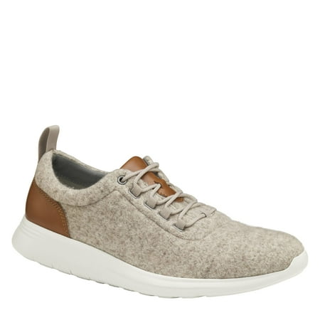 Johnston & Murphy Men s Amherst Knit U-Throat Casual Shoes (Taupe Wool 10.5)