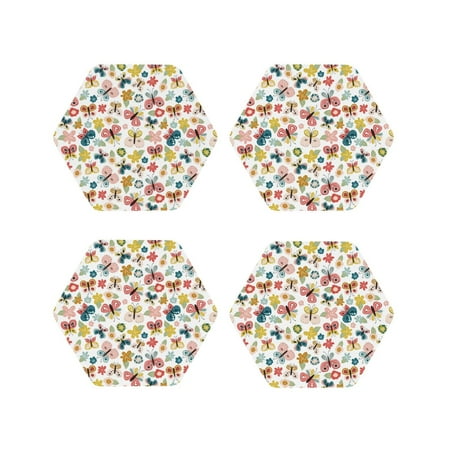 Tideii Butterfly Flowers for Leather Coasters 4 Pieces Anti-fouling and Anti-scalding Decorative Coasters Suitable for Restaurants Kitchens Coffee Shops-Hexagon
Tideii Butterfly Flowers for Leather Coasters 4 Pieces Anti-fouling and Anti-scalding Decorative Coasters Suitable for Restaurants Kitchens Coffee Shops-Hexagon