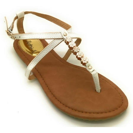 Victoria K. Women s Embellished T-Strap Sandal