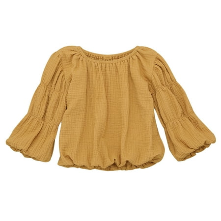 Toddler Baby Girl Long Sleeve Ruffle Linen Shirts Boho Top Lantern Sleeve Blouse Cute Fall Outfit Solid Plain Clothes
Toddler Baby Girl Long Sleeve Ruffle Linen Shirts Boho Top Lantern Sleeve Blouse Cute Fall Outfit Solid Plain Clothes