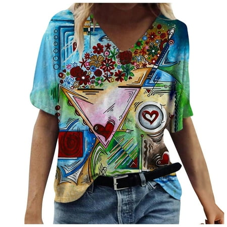 Tops for Women Fashion Summer Tops Crew Neck T Shirt Women s Casual Sleeve Short Printed Tee Women s Long Sleeves Scrubs
Tops for Women Fashion Summer Tops Crew Neck T Shirt Women s Casual Sleeve Short Printed Tee Women s Long Sleeves Scrubs