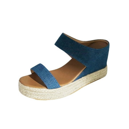 Gomelly Womens Slides Sandals Platform Wedge Sandals Espadrilles Slip on Sandals Summer Mules Open Toe Heeled Slides Ladies Dress Sandals Blue 5
Gomelly Womens Slides Sandals Platform Wedge Sandals Espadrilles Slip on Sandals Summer Mules Open Toe Heeled Slides Ladies Dress Sandals Blue 5
