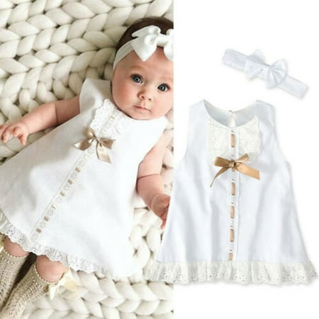 Lieserram Baby Girls Summer Clothing Set 3 6 12 18 24 Months Sleeveless Lace Ruffle Princess Dress+Elastic Bowknot Headband
Lieserram Baby Girls Summer Clothing Set 3 6 12 18 24 Months Sleeveless Lace Ruffle Princess Dress+Elastic Bowknot Headband