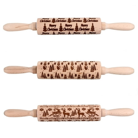 Rolling Pin 3Pcs Christmas Rolling Pin DIY Dough Roller Kitchen Cooking Pin Rolling Sticks
Rolling Pin 3Pcs Christmas Rolling Pin DIY Dough Roller Kitchen Cooking Pin Rolling Sticks
