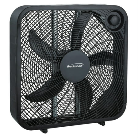 Brentwood Kool Zone 20 inch Box Fan Black