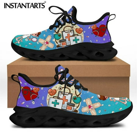 INSTANTARTS Brand Design Women Sneakers White Nursing Shoes Cute Cartoon Nurse Doctor Medical Print Light Lace-up Flats Footwear
INSTANTARTS Brand Design Women Sneakers White Nursing Shoes Cute Cartoon Nurse Doctor Medical Print Light Lace-up Flats Footwear