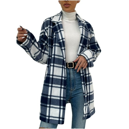 Trench Coats for Women faux Leather Jacket Women Trendy Woman Long Sleeve T-Shirt Open Front Loose Outerwear Plaide Blouse Coat Tops Black Cardigan for Women New Arrival Womens Coat Blue M
Trench Coats for Women faux Leather Jacket Women Trendy Woman Long Sleeve T-Shirt Open Front Loose Outerwear Plaide Blouse Coat Tops Black Cardigan for Women New Arrival Womens Coat Blue M