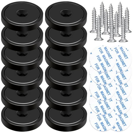 10Pcs Neodymium Magnet with Countersunk Hole 110LB Heavy Duty Rare Earth Magnet Round Base Strong Magnet with Screws and Adhesive Tapes for Cabinet Blackboard Refrigerator
10Pcs Neodymium Magnet with Countersunk Hole 110LB Heavy Duty Rare Earth Magnet Round Base Strong Magnet with Screws and Adhesive Tapes for Cabinet Blackboard Refrigerator