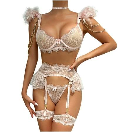 Lingerie for Women Bodysuit Women s Dress Lace Lace Detachable Metal Chain Garter Underwear Feather 6-piece Set Bra And Panty Set (no Stockings) Sexy Black Lingerie
Lingerie for Women Bodysuit Women s Dress Lace Lace Detachable Metal Chain Garter Underwear Feather 6-piece Set Bra And Panty Set (no Stockings) Sexy Black Lingerie