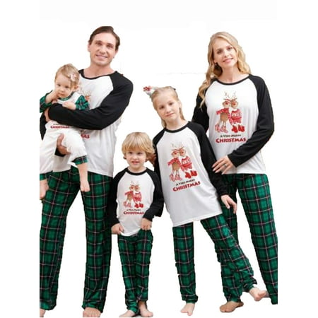 Peyakidsaa Family Matching Christmas Pajamas Set Holiday Deer Letter Printed Long Sleeve Tee and Bottom Loungewear
Peyakidsaa Family Matching Christmas Pajamas Set Holiday Deer Letter Printed Long Sleeve Tee and Bottom Loungewear