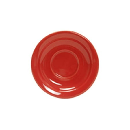 Tuxton NQE-054 Vitrified China Saucer Cayenne - 5.5 in. - 3 Dozen