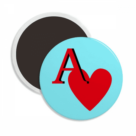 Love Sun Heart A Poker Round Ceracs Fridge Magnet Keepsake Decoration