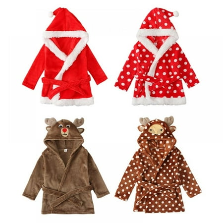 GYRATEDREAM Toddler Baby Girl Boy Christmas Flannel Hooded Robes Bathrobe Cartoon Print 3D Reindeer Dot Robe with Belt 12 Months- 5 Years
GYRATEDREAM Toddler Baby Girl Boy Christmas Flannel Hooded Robes Bathrobe Cartoon Print 3D Reindeer Dot Robe with Belt 12 Months- 5 Years