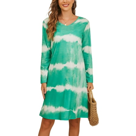 Women Stripe Nightshirt Long Sleeve V Neck Casual Nightgown Loose Pajamas Sleep Dress
Women Stripe Nightshirt Long Sleeve V Neck Casual Nightgown Loose Pajamas Sleep Dress