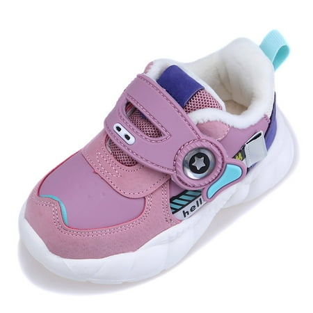 Toyella Super Light Solid-soled Short-pile And Cotton Sneakers Purple 23