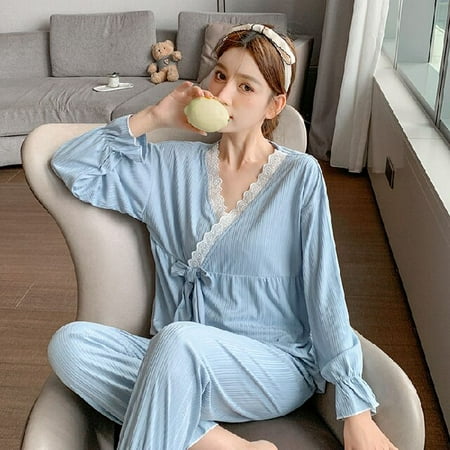 DanceeMangoo Womens Pajama Set Spring Autumn Lace Sleepwear Shirt Women Pijamas Set Long Sleeve Sweet Leisure Girls Trousers Outwear Clothes 
DanceeMangoo Womens Pajama Set Spring Autumn Lace Sleepwear Shirt Women Pijamas Set Long Sleeve Sweet Leisure Girls Trousers Outwear Clothes