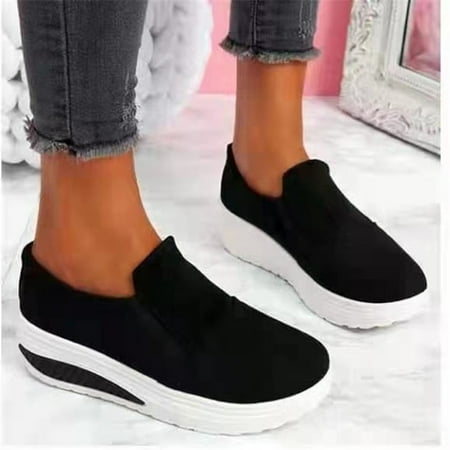 Women s Thick Platform Heeled Shoes PU Suede Loafers Casual Cushioning Slip on Shoes for Daily Solid Color 35-43 36 Black
Women s Thick Platform Heeled Shoes PU Suede Loafers Casual Cushioning Slip on Shoes for Daily Solid Color 35-43 36 Black