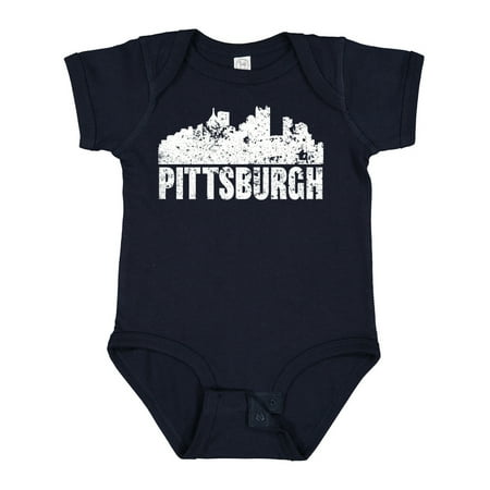 Inktastic Pittsburgh Skyline Grunge Gift Baby Boy or Baby Girl Bodysuit