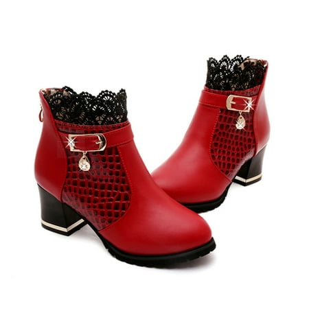 KaLI_store Ankle Boots For Women Winter Ankle Short Vintage Lace Boots Fall Ladies Wide Width Boots for Women Low Heel
KaLI_store Ankle Boots For Women Winter Ankle Short Vintage Lace Boots Fall Ladies Wide Width Boots for Women Low Heel