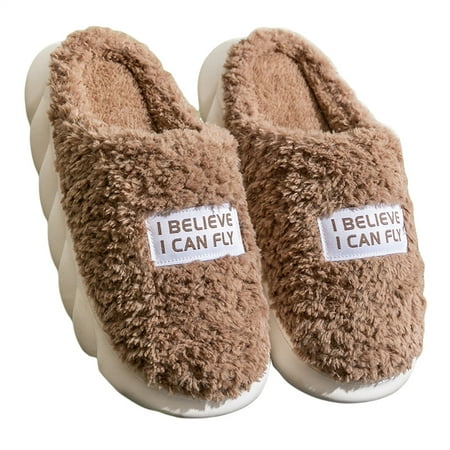 Amuver Women Men Winter Indoor Slippers Letters Non-slip Heightened Soft Sole Warm House Shoes
Amuver Women Men Winter Indoor Slippers Letters Non-slip Heightened Soft Sole Warm House Shoes