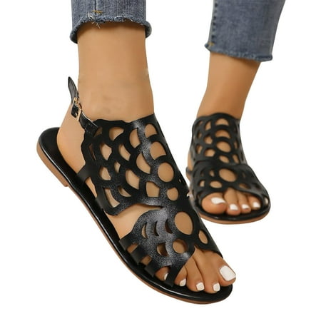 Jacenvly 2024 New Large Size Hollow Flat Bottomed Fish Mouth Sandals Women Wearing Ethnic Style Buckle Beach Sandals Black Sandals for Women Clearance
Jacenvly 2024 New Large Size Hollow Flat Bottomed Fish Mouth Sandals Women Wearing Ethnic Style Buckle Beach Sandals Black Sandals for Women Clearance