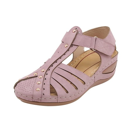 Qiaocaity Women s Sandals with Arch Support Casual Comfortable Hollowed Out Wedge Sandals Pink Size 9
Qiaocaity Women s Sandals with Arch Support Casual Comfortable Hollowed Out Wedge Sandals Pink Size 9