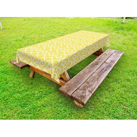 Yellow Outdoor Tablecloth Ethnic Vintage Hand Drawn Style Shaded Oriental Patterns Geometric Lines Motifs Decorative Washable Fabric Picnic Table Cloth 58 X 84 Inches Cream Yellow by Ambesonne
Yellow Outdoor Tablecloth Ethnic Vintage Hand Drawn Style Shaded Oriental Patterns Geometric Lines Motifs Decorative Washable Fabric Picnic Table Cloth 58 X 84 Inches Cream Yellow by Ambesonne
