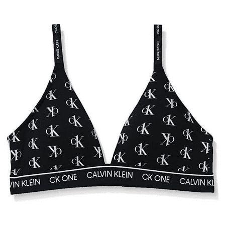 Calvin Klein Women s Ck One Cotton Lightly Lined Triangle Bralette Black Lg