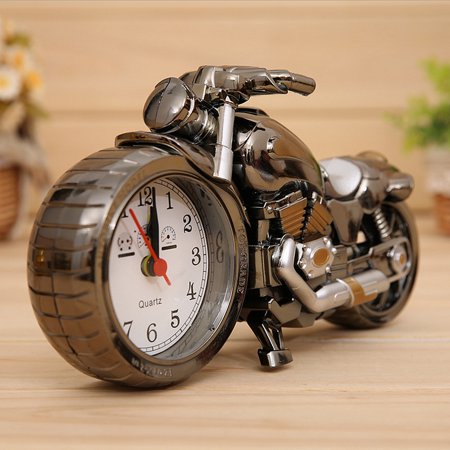 Cool Motorcycle Design Quartz Clock Alarm Clock Time Keeper Toy Timepiece Desktop Decor Fashion Gifts