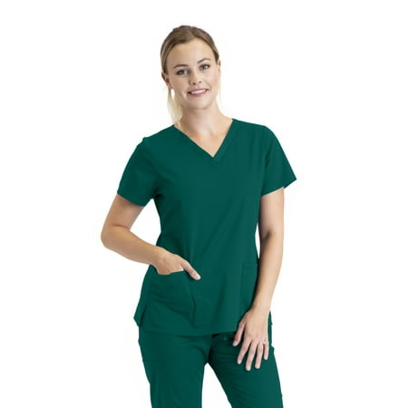 Barco Essentials Unison Scrub Top — 3 Pocket Women s V-Neck