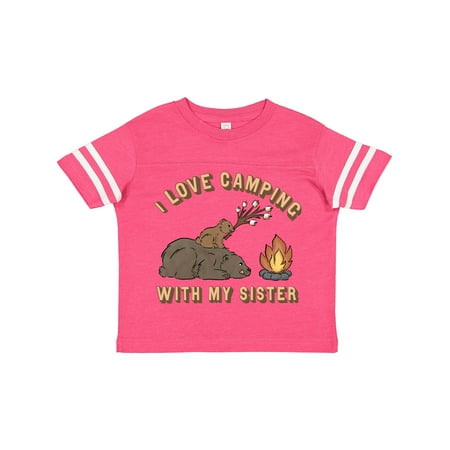 Inktastic I Love Camping with My Sister Gift Toddler Boy or Toddler Girl T-Shirt