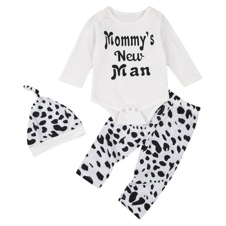 One opening Baby Suit Set Letter Print Round Neck Long Sleeve Romper+ Spots Trousers+ Hat
One opening Baby Suit Set Letter Print Round Neck Long Sleeve Romper+ Spots Trousers+ Hat
