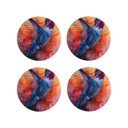 Tideii Vibrant Hummingbird Watercolor Art for Leather Coasters 4 Pieces Anti-fouling and Anti-scalding Decorative Coasters Suitable for Restaurants Kitchens Coffee Shops-Round Shape
Tideii Vibrant Hummingbird Watercolor Art for Leather Coasters 4 Pieces Anti-fouling and Anti-scalding Decorative Coasters Suitable for Restaurants Kitchens Coffee Shops-Round Shape