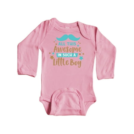 Inktastic All This Awesome In Such A Little Boy - Blue Brown Gift Baby Boy Long Sleeve Bodysuit
Inktastic All This Awesome In Such A Little Boy - Blue Brown Gift Baby Boy Long Sleeve Bodysuit