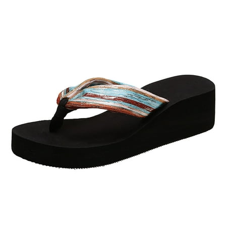 new home gifts for home Ladies Fashion Cloth Colorful Tape Wedge Slippers Outer Wear Clip-toe Flip Flops Cloth Multicolor
new home gifts for home Ladies Fashion Cloth Colorful Tape Wedge Slippers Outer Wear Clip-toe Flip Flops Cloth Multicolor