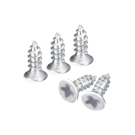 ST2x6mm White Screws Self Tapping Screws 100 Pack Flat Head Phillips Wood Screws for Woodworking
ST2x6mm White Screws Self Tapping Screws 100 Pack Flat Head Phillips Wood Screws for Woodworking