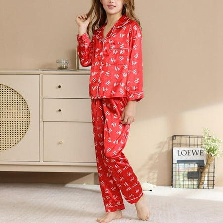 Aosijia Kids Silk Satin Pajamas Sets Girls Boys Button-Down Nightwear 2-Piece Lounge Sets Long Sleeve Sleepwear
Aosijia Kids Silk Satin Pajamas Sets Girls Boys Button-Down Nightwear 2-Piece Lounge Sets Long Sleeve Sleepwear