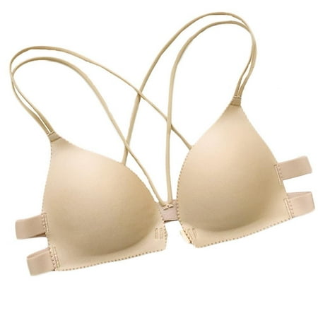

Plus Size Strapless Bras for Women Top Chest Vest Pad Breathable Wearing Support Bra for Women Full Coverage and Lift Beige One Size