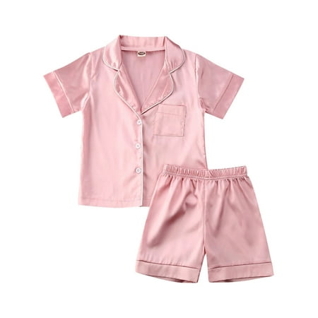 Licupiee Kids Toddler Baby Girl Boy Satin Pajamas Set Short Sleeve Button Down Pajama Shirt Top+Shorts Sleepwear Outfits
Licupiee Kids Toddler Baby Girl Boy Satin Pajamas Set Short Sleeve Button Down Pajama Shirt Top+Shorts Sleepwear Outfits