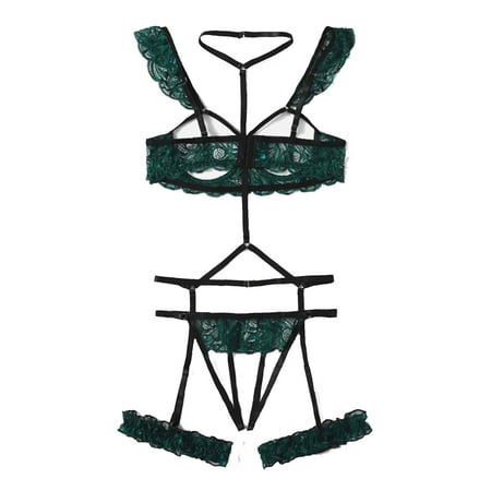 Bra & Brief Sets New Sexy Fashion Lace Lingerie Underwear Sleepwear Steel Ring Pajamas Garter Gift on Clearance