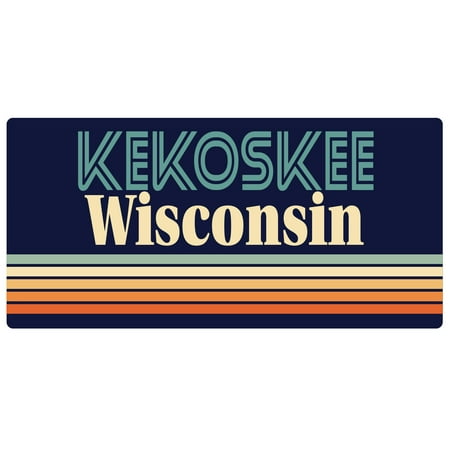 Kekoskee Wisconsin 5 x 2.5-Inch Fridge Magnet Retro Design