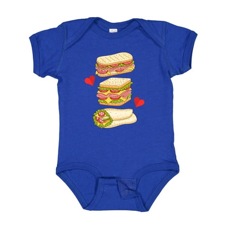Inktastic Sandwich Lover Deli Food Gift Baby Boy or Baby Girl Bodysuit