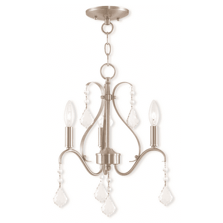 Brushed Nickel Tone Finish Mini Chandeliers Steel Material Candelabra Base 17 Long 3 Light Fixture
Brushed Nickel Tone Finish Mini Chandeliers Steel Material Candelabra Base 17 Long 3 Light Fixture