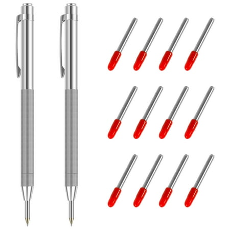 Adifare 2 Pack Tungsten Carbide Scriber with Magnet Aluminium Etching Engraving Pen with 12 Replacement Marking Tips for Glass Ceramics Metal Sheet
Adifare 2 Pack Tungsten Carbide Scriber with Magnet Aluminium Etching Engraving Pen with 12 Replacement Marking Tips for Glass Ceramics Metal Sheet