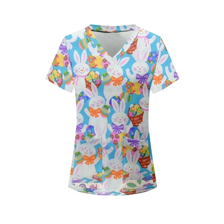 Glookwis Nurse Uniform Casual Scrub Tops for Women Workwear Short Sleeve Cartoon Print T-Shirts Blouse
Glookwis Nurse Uniform Casual Scrub Tops for Women Workwear Short Sleeve Cartoon Print T-Shirts Blouse