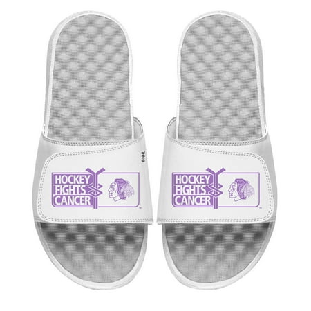 Men s ISlide White Chicago Blackhawks Hockey Fights Cancer Slide Sandals
Men s ISlide White Chicago Blackhawks Hockey Fights Cancer Slide Sandals
