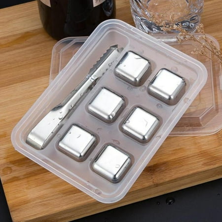 7Pcs Stainless Steel Ice Square Reusable Chilling for Whiskey Wine Keep Your Drink Cold 
7Pcs Stainless Steel Ice Square Reusable Chilling for Whiskey Wine Keep Your Drink Cold